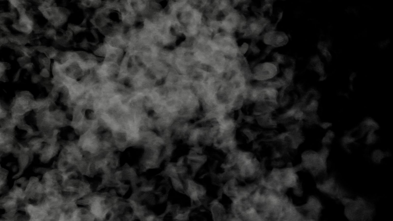 Full-frame grey smoke on black, with veils and thin curling wisps