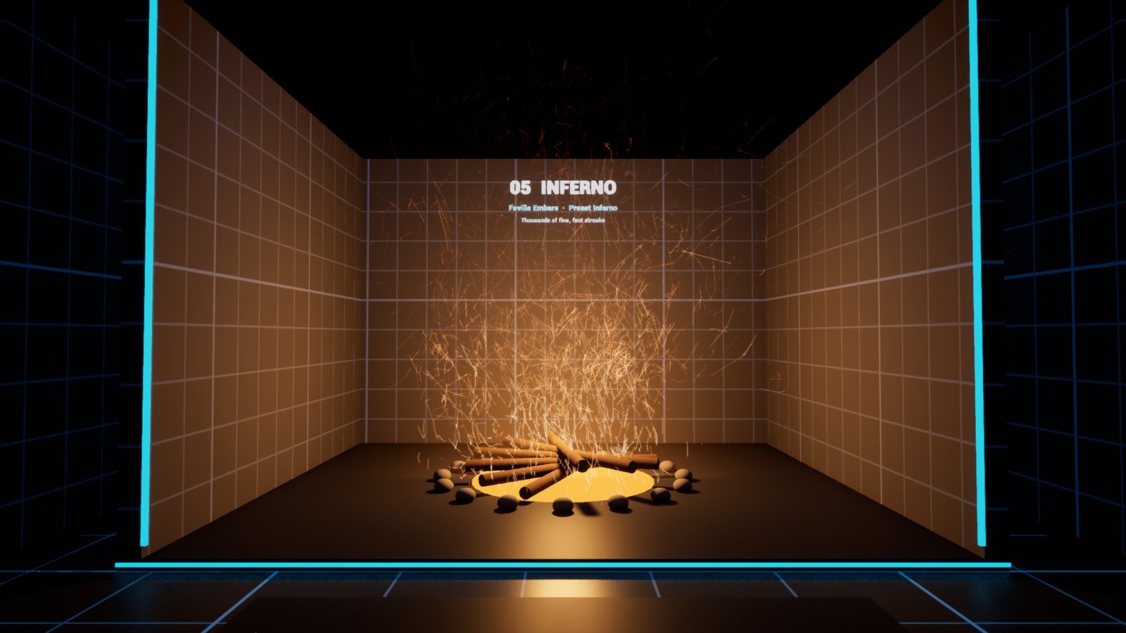 The Inferno preset in its booth