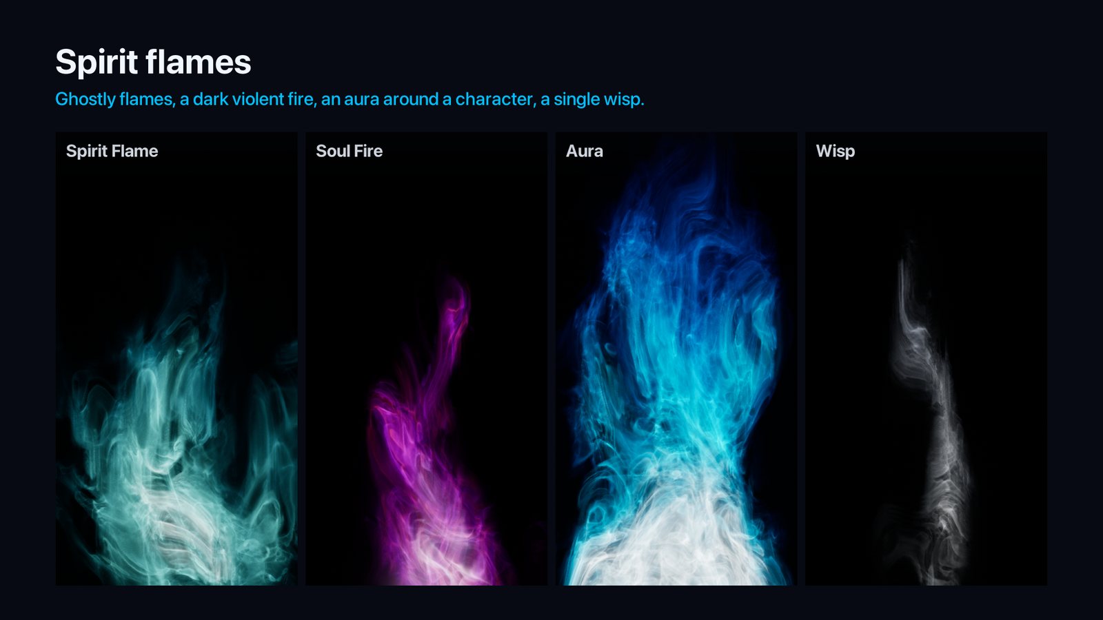 Spirit Flame, Soul Fire, Aura and Wisp